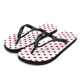 Red Heart On White Flip-Flops, Flip Flops, $ 30.95, A Moment Of Now™